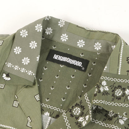 22SS バンダナ柄 オープンカラー 半袖シャツ(BANDANA CHOPPED / C-SHIRT . SS)