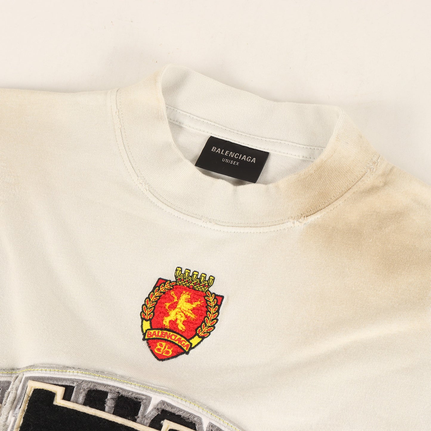 23SS クラッシュダスト加工 ワッペンロゴ オーバーサイズ Tシャツ(SKATER OVERSIZED T-SHIRT)