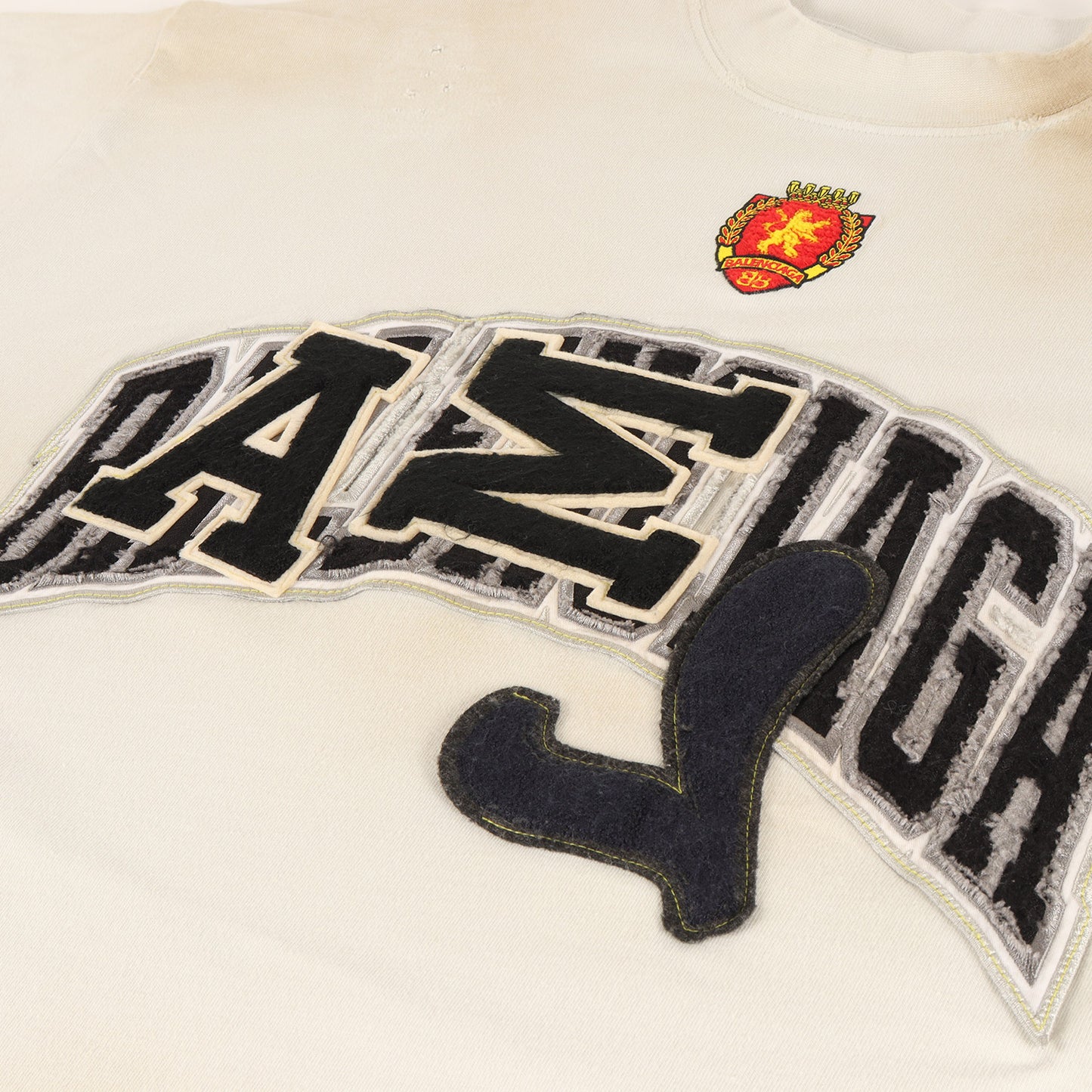 23SS クラッシュダスト加工 ワッペンロゴ オーバーサイズ Tシャツ(SKATER OVERSIZED T-SHIRT)