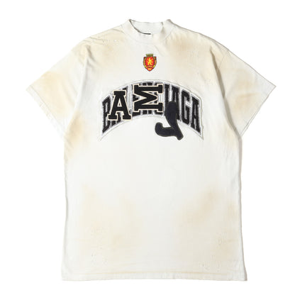 23SS クラッシュダスト加工 ワッペンロゴ オーバーサイズ Tシャツ(SKATER OVERSIZED T-SHIRT)