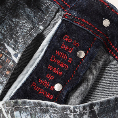 近年モデル バード ストレッチ スリム デニムパンツ(BARD)