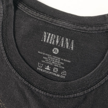 25SS 古着リメイク NIRVANA BOXロゴ Tシャツ