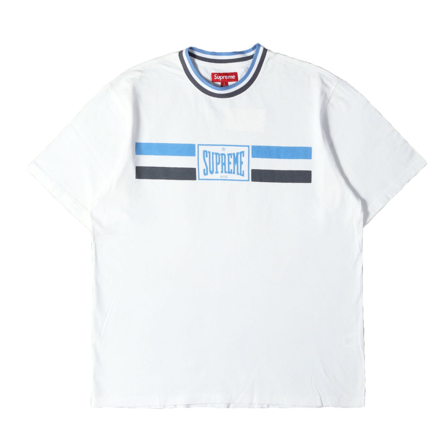 24SS エバーラストロゴ クルーネック Tシャツ(Warm Up Stripe S/S Top)