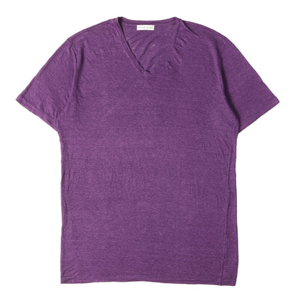 スラブニット Vネック Tシャツ