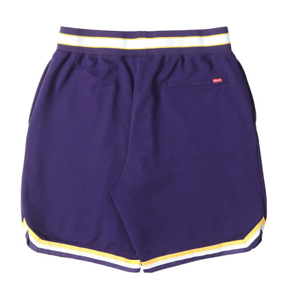 22SS クロコフェイクレザー ナンバリングロゴ バスケショーツ(Faux Croc Basketball Short)