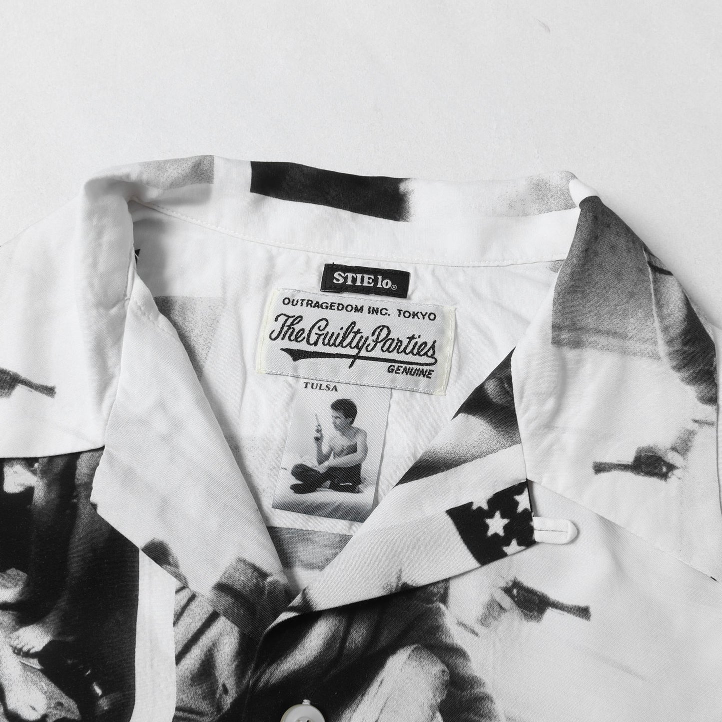 21SS ×Stie-lo ×Larry Clark TULSA フォト柄 レーヨン ハワイアンシャツ / アロハシャツ(S/S HAWAIIAN SHIRTS)