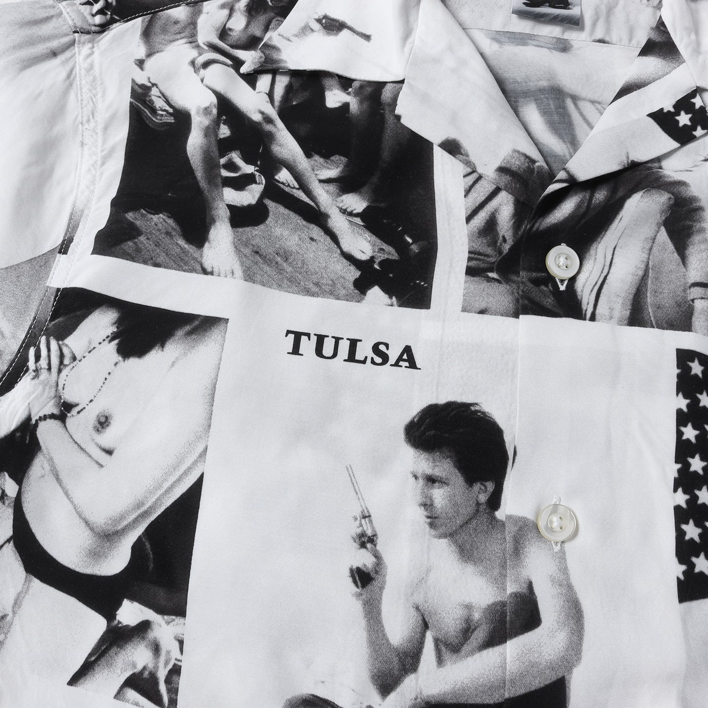 21SS ×Stie-lo ×Larry Clark TULSA フォト柄 レーヨン ハワイアンシャツ / アロハシャツ(S/S HAWAIIAN SHIRTS)