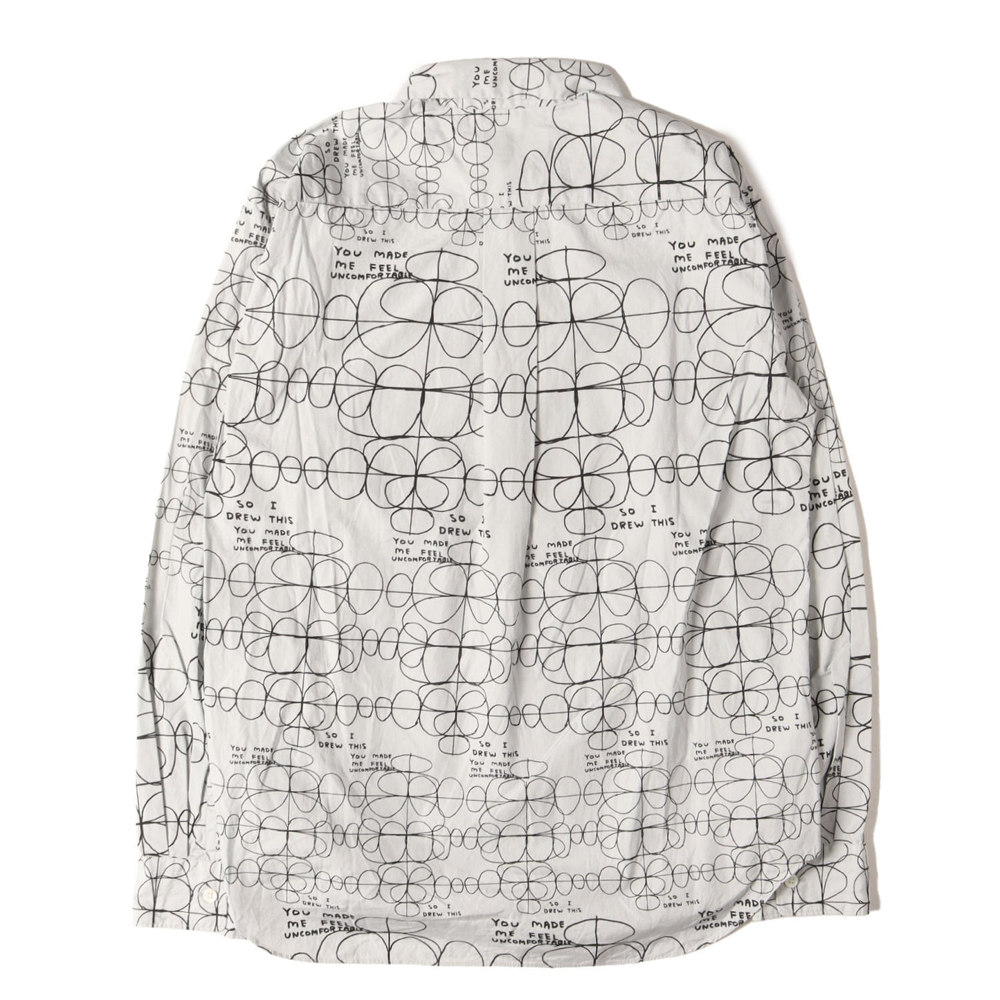 21AW ×David Shrigley 総柄デザイン コットンブロード シャツ