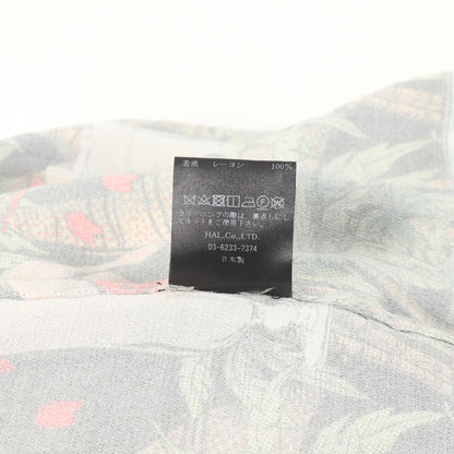 22SS レディー&カクテル柄 オーバーサイズ レーヨン アロハシャツ(DRUNK ALOHA SHIRTS)