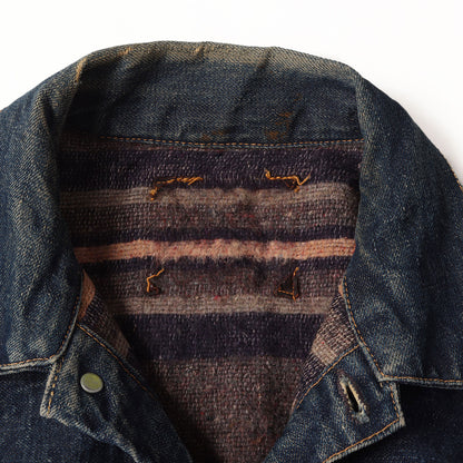[革パッチ最終 ビッグサイズ] 50s ハギ付き 517XX 2nd ブランケット デニムジャケット