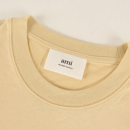 ハートロゴ刺繍 クルーネック Tシャツ