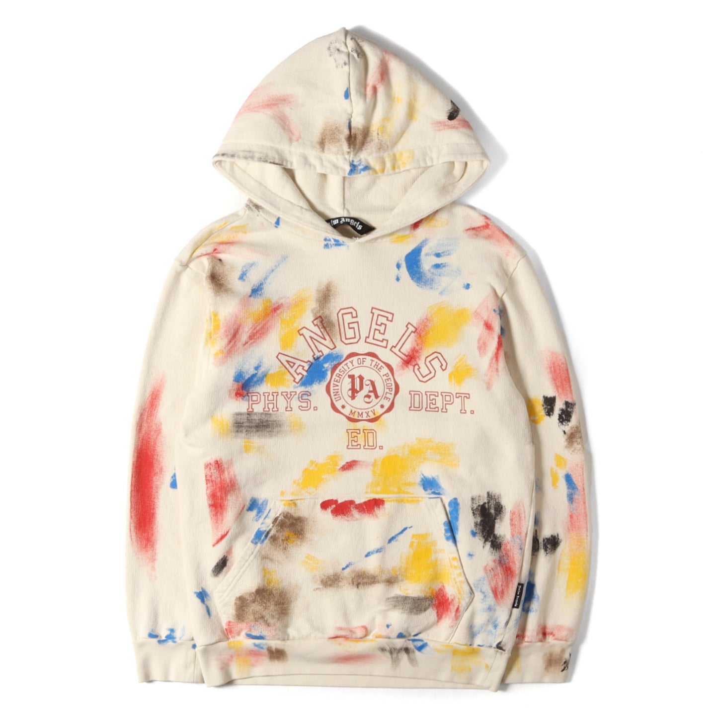 22SS ペイント加工 カレッジロゴ スウェットパーカー(Painted College Hoodie)
