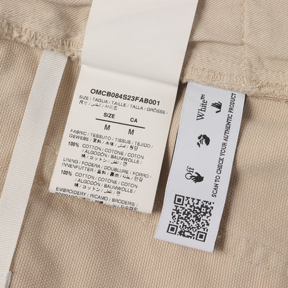 23SS ロゴ刺繍 キャンバス 5ポケット ショーツ(WAVE OFF CANVAS UTILITY Shorts)