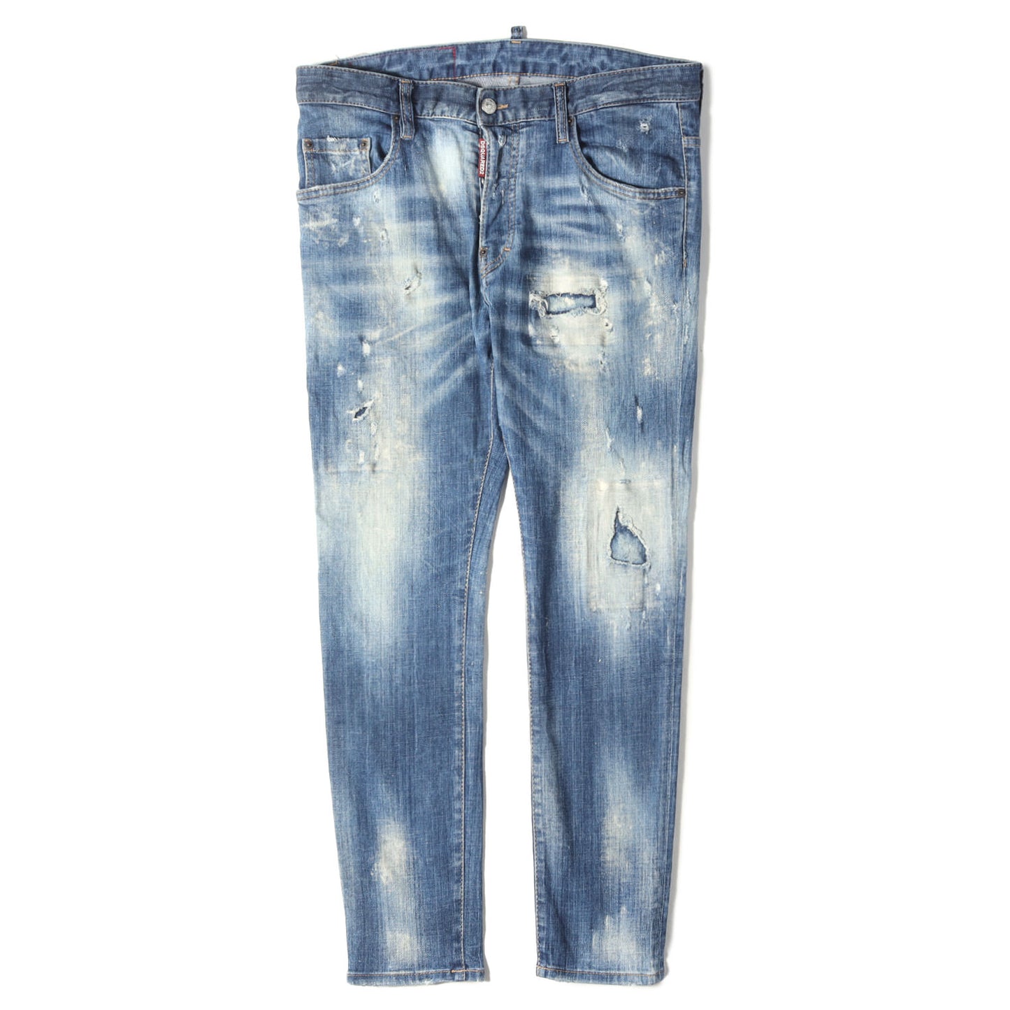 22SS スケーター ダメージリペア加工 ストレッチ デニムパンツ(Skater Jean)