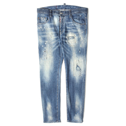 22SS スケーター ダメージリペア加工 ストレッチ デニムパンツ(Skater Jean)
