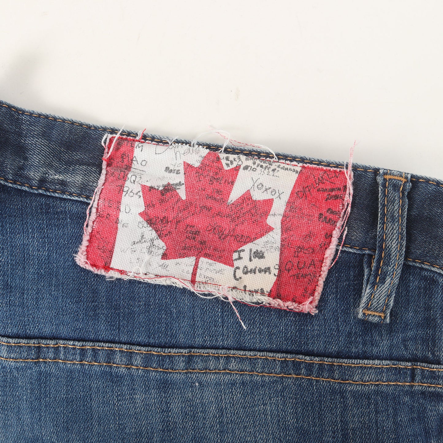 22SS スケーター ダメージリペア加工 ストレッチ デニムパンツ(Skater Jean)