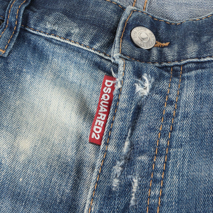 22SS スケーター ダメージリペア加工 ストレッチ デニムパンツ(Skater Jean)