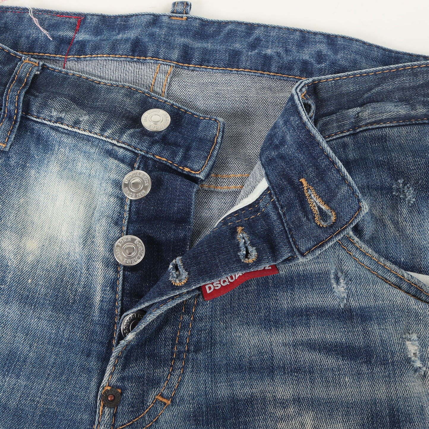 22SS スケーター ダメージリペア加工 ストレッチ デニムパンツ(Skater Jean)