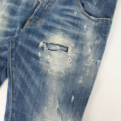 22SS スケーター ダメージリペア加工 ストレッチ デニムパンツ(Skater Jean)