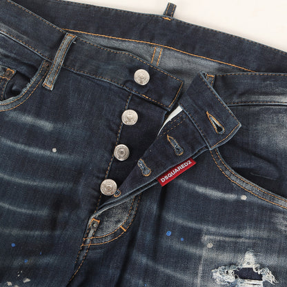 20AW スケーター ダメージリペア&ペイント加工 ストレッチ デニムパンツ(Skater Jean)