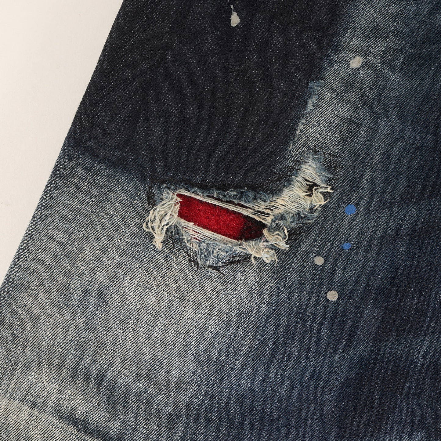 20AW スケーター ダメージリペア&ペイント加工 ストレッチ デニムパンツ(Skater Jean)