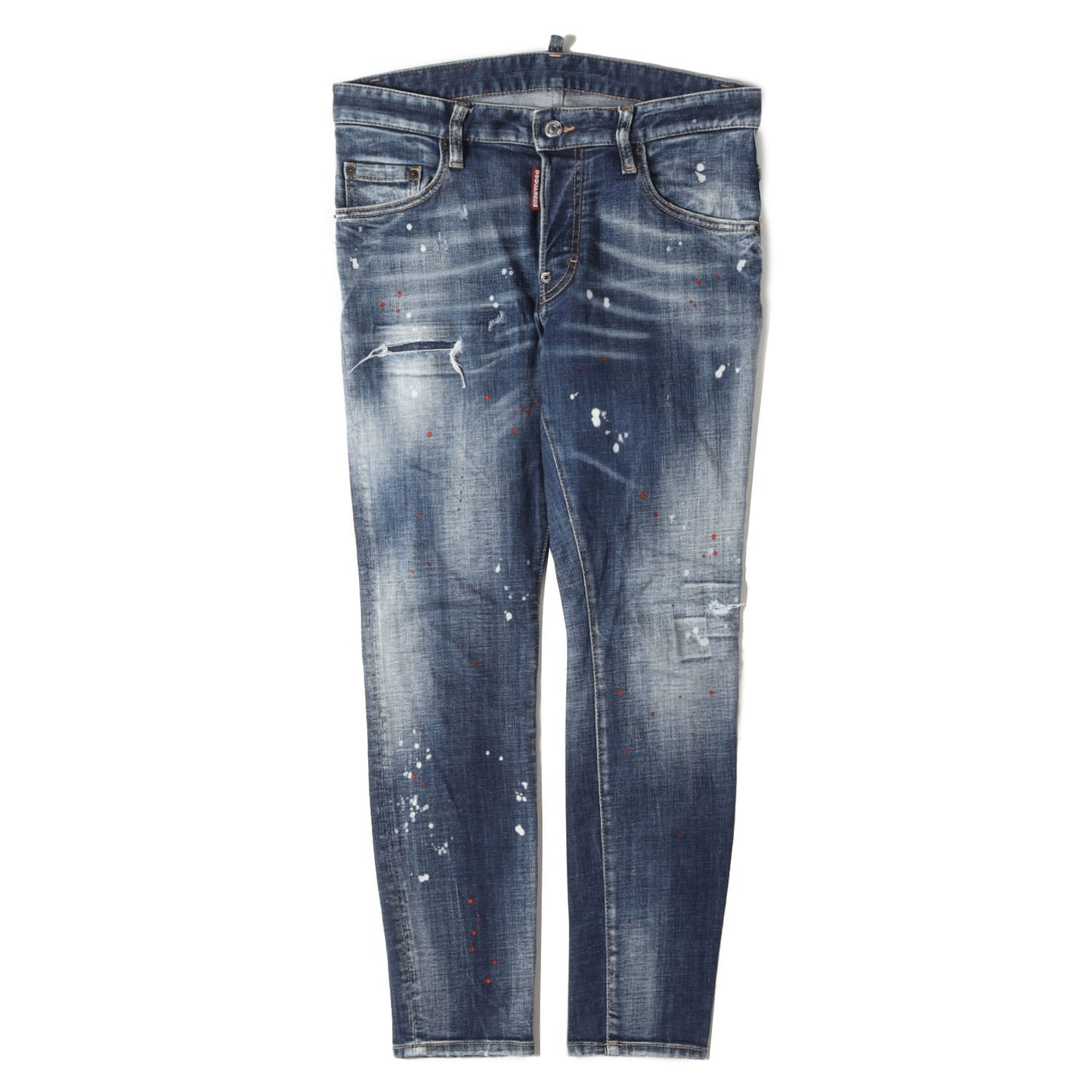 25SS ダメージリペア&ペイント加工 ストレッチ デニムパンツ(Medium Easy Wash Super Twinky Jeans)