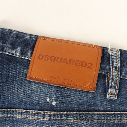 25SS ダメージリペア&ペイント加工 ストレッチ デニムパンツ(Medium Easy Wash Super Twinky Jeans)
