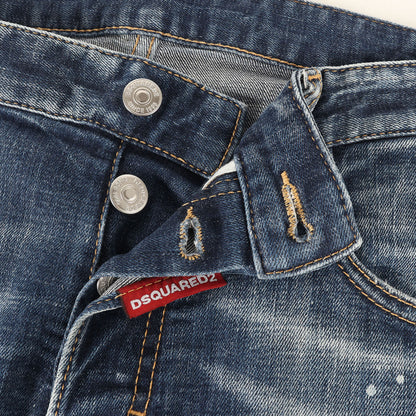 25SS ダメージリペア&ペイント加工 ストレッチ デニムパンツ(Medium Easy Wash Super Twinky Jeans)