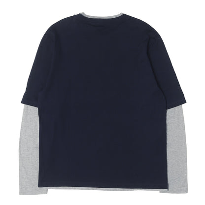 25SS ブランドロゴ レイヤード ロングスリーブ Tシャツ
