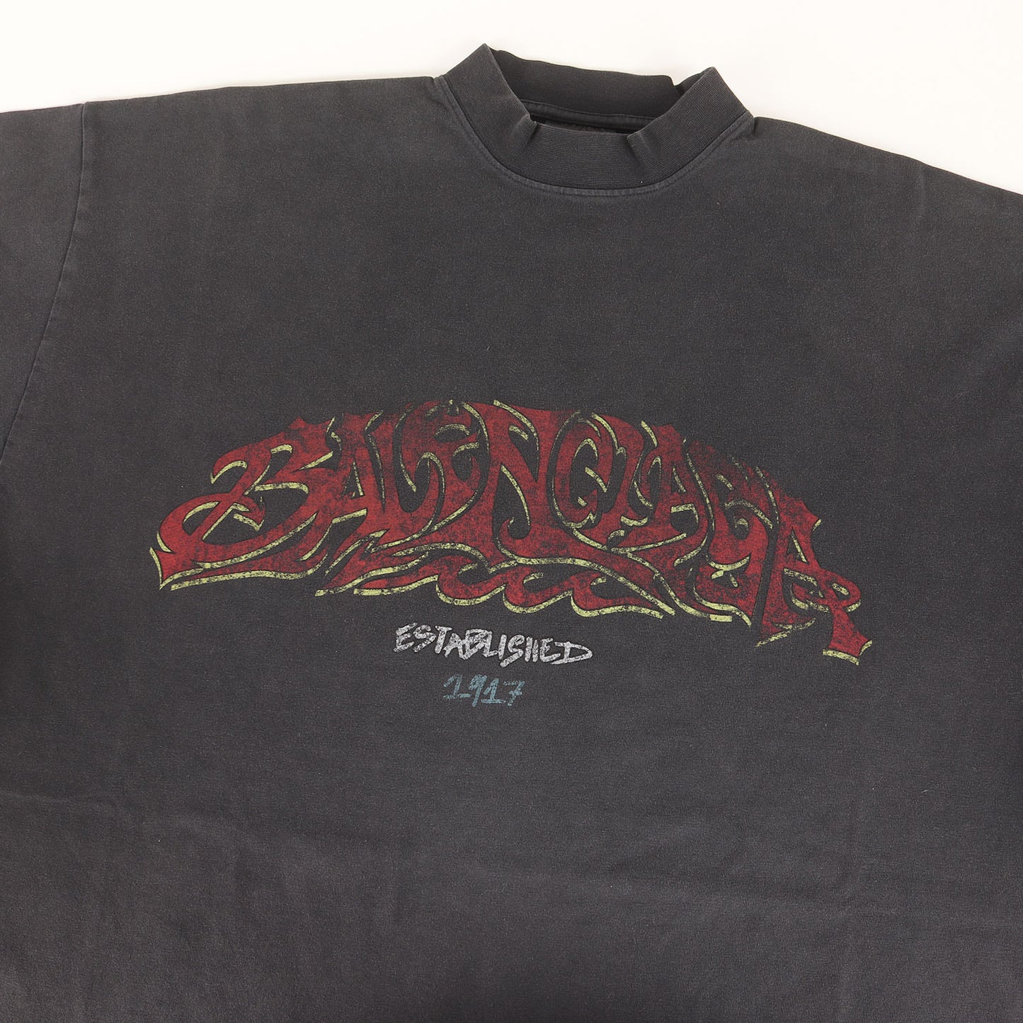 23AW ヴィンテージ加工 グラフィック オーバーサイズ Tシャツ