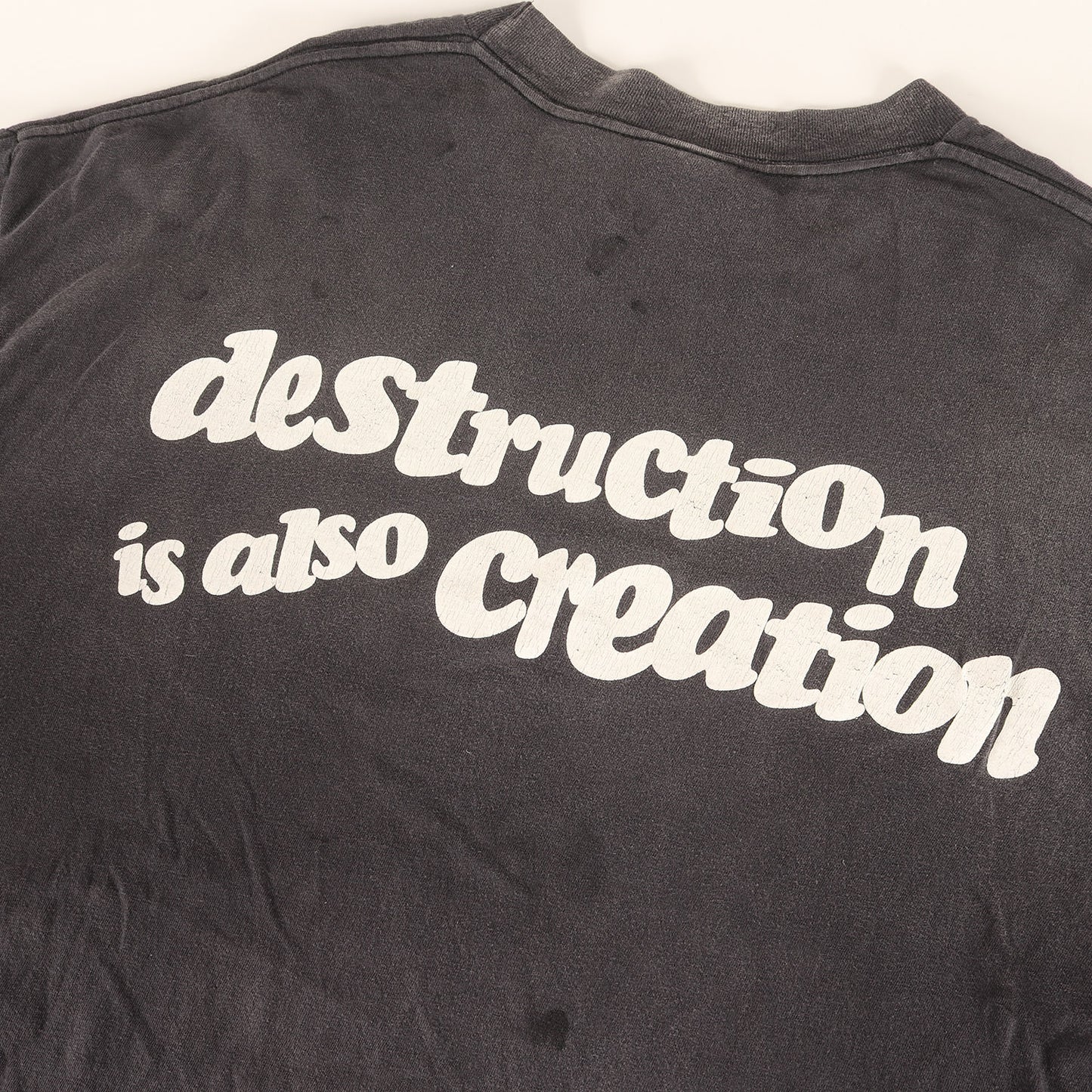 24SS ヴィンテージ加工 ロングスリーブ Tシャツ(LS T DESTRUCTION)
