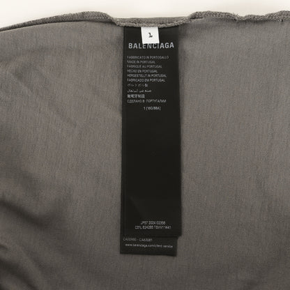 25SS ダメージ加工 HUMAN BEINGロゴ オーバーサイズ Tシャツ