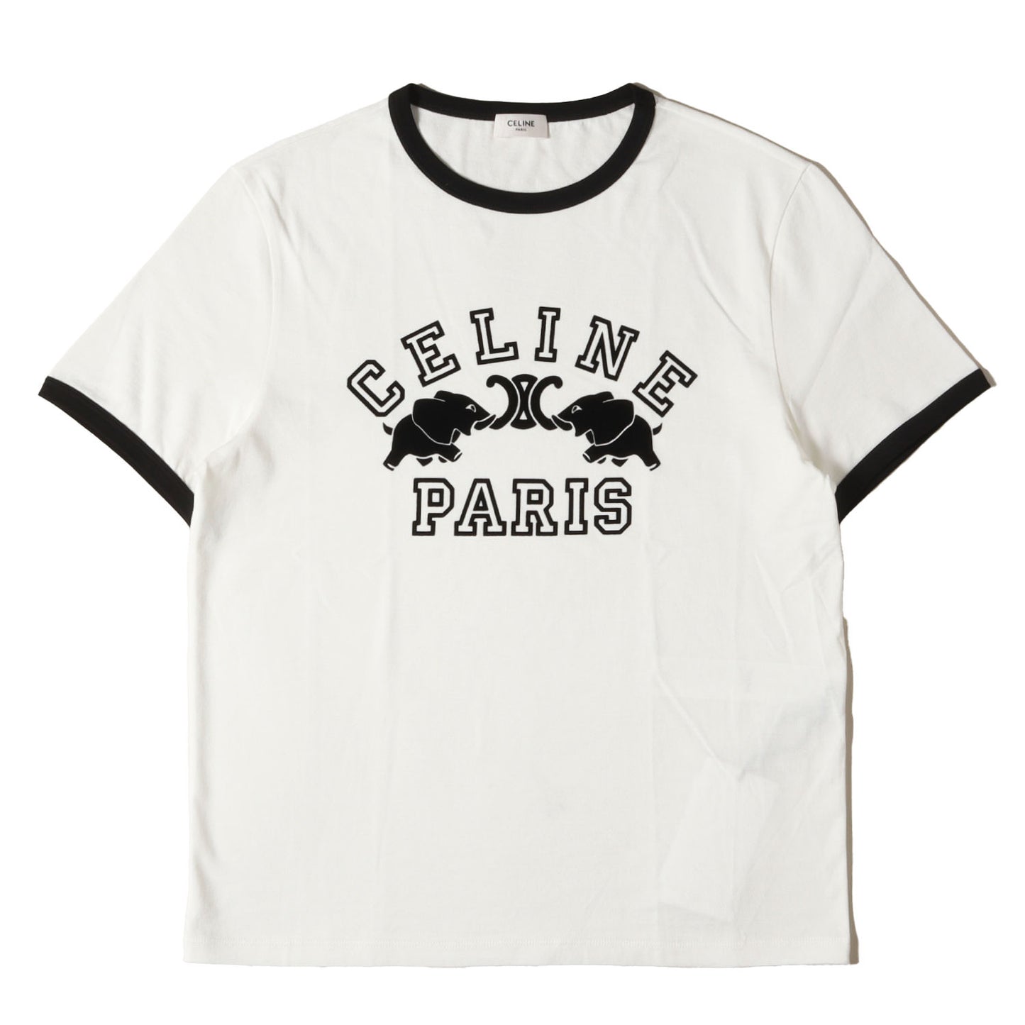 25SS ブランドロゴ フロッキープリント Tシャツ