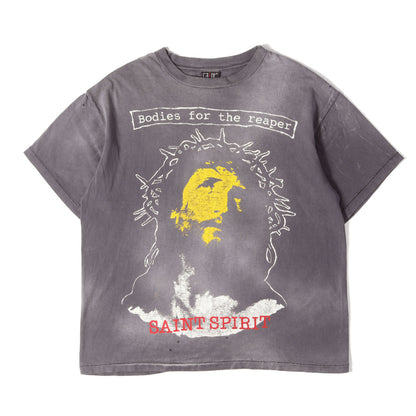 23AW ヴィンテージ加工 キリスト グラフィック Tシャツ(SS TEE / B FOR REAPER)