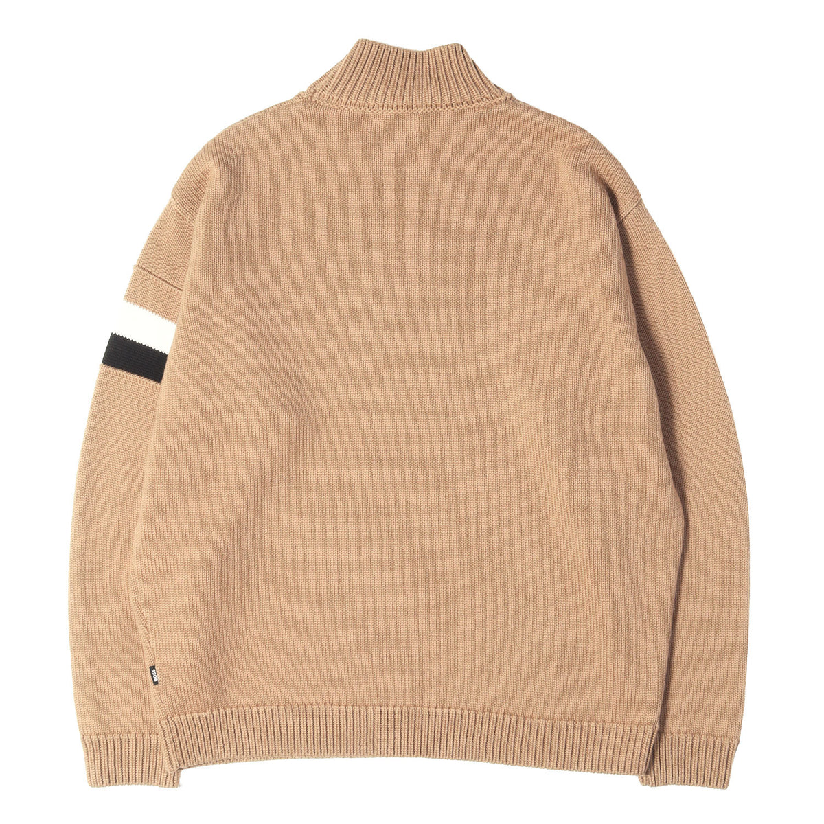 現行タグ 袖ライン ハイネック ウールニット セーター(wool signature stripe sweater)
