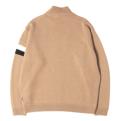 現行タグ 袖ライン ハイネック ウールニット セーター(wool signature stripe sweater)