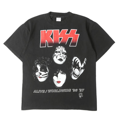 90s KISS ALIVE WORLDWIDE 96-97 キッス ツアー Tシャツ / USA製 PYRAMID