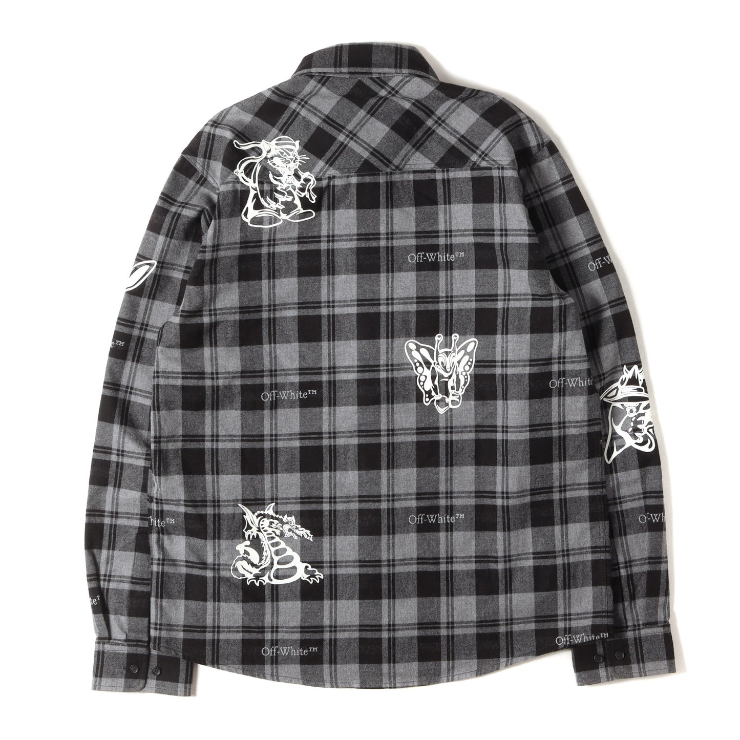 24AW グラフィックプリント チェック フランネルシャツ(Character Check Flann Shirt)