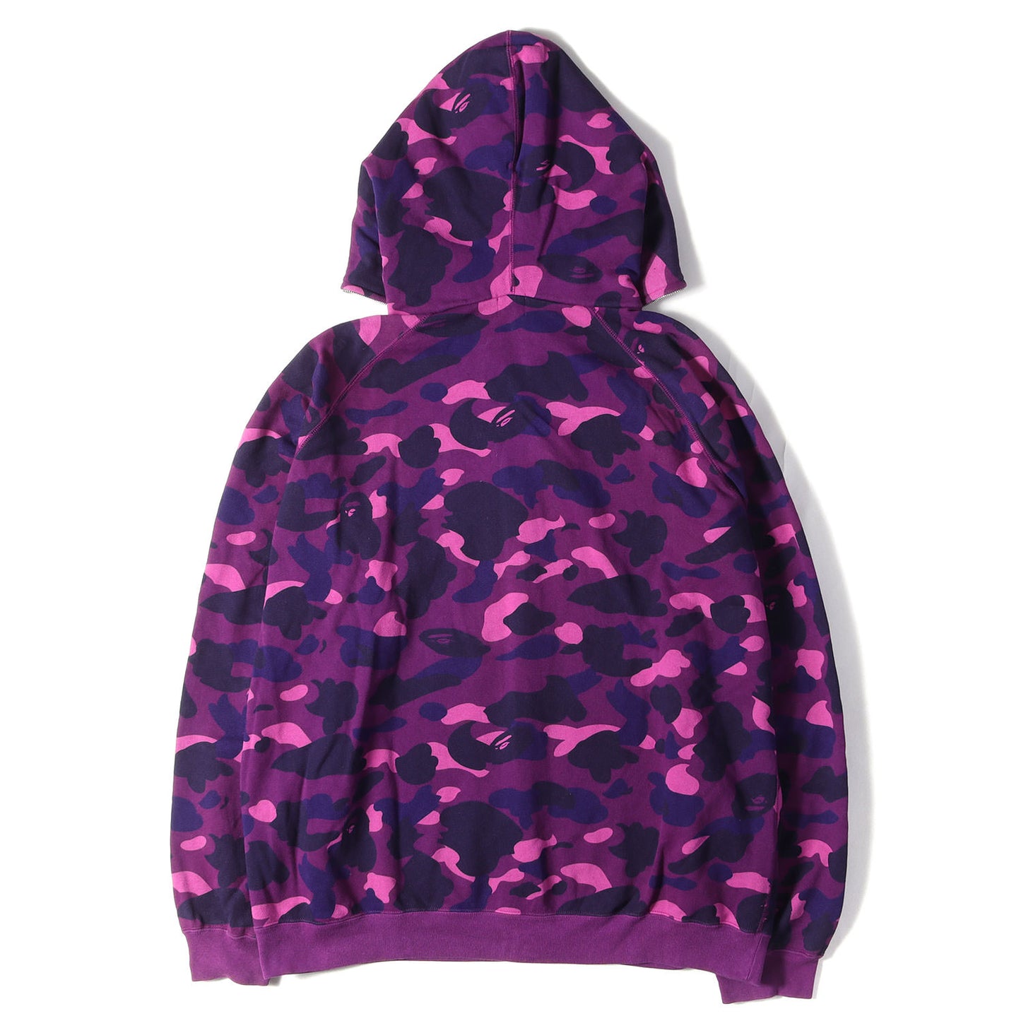 00s ラインストーン BAPEロゴ カラーカモ フルジップ スウェットパーカー