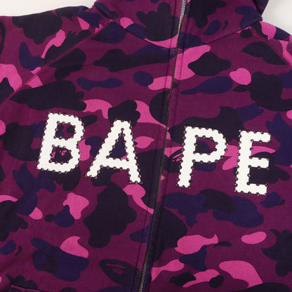 00s ラインストーン BAPEロゴ カラーカモ フルジップ スウェットパーカー