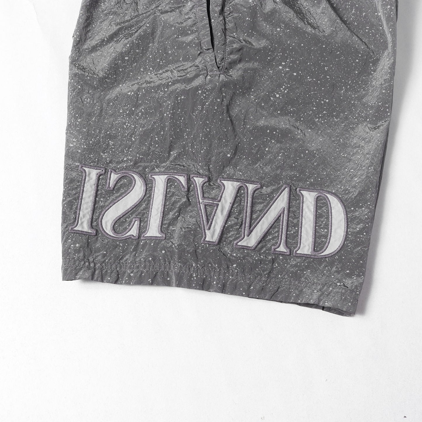 20SS スプラッター柄 ブランドロゴ ナイロン ショーツ(Swim Wear)