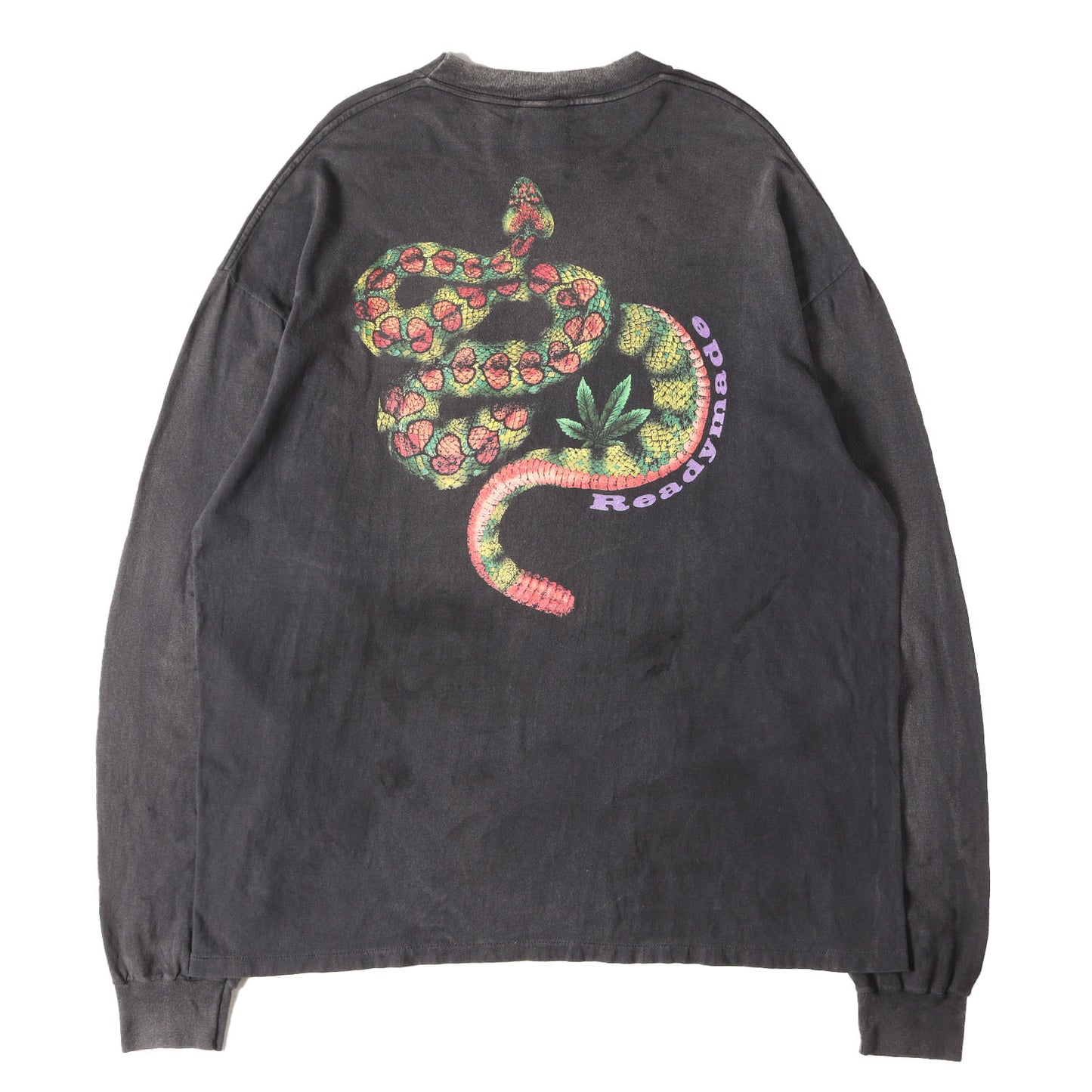 24SS ヴィンテージ加工 スネーク ロングスリーブ ポケット Tシャツ(S T-SHIRT SNAKE)
