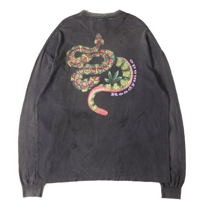 24SS ヴィンテージ加工 スネーク ロングスリーブ ポケット Tシャツ(S T-SHIRT SNAKE)