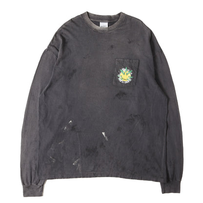 24SS ヴィンテージ加工 スネーク ロングスリーブ ポケット Tシャツ(S T-SHIRT SNAKE)