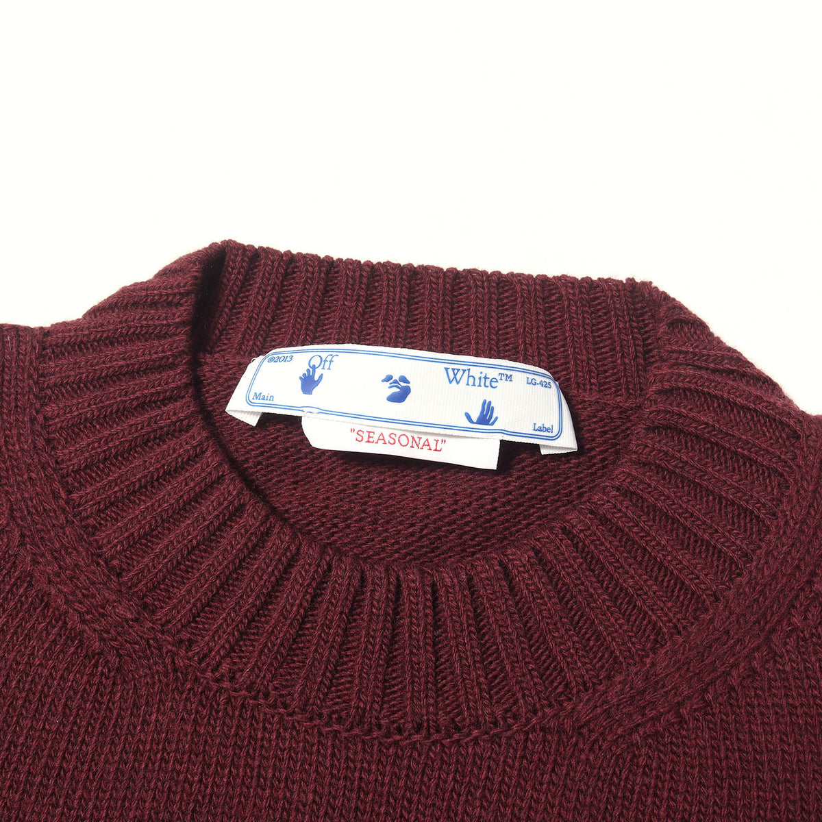 22AW カラーブロック オーバーサイズ クルーネック ウール ニット セーター (COLOR BLOCK OFF CREWNECK)