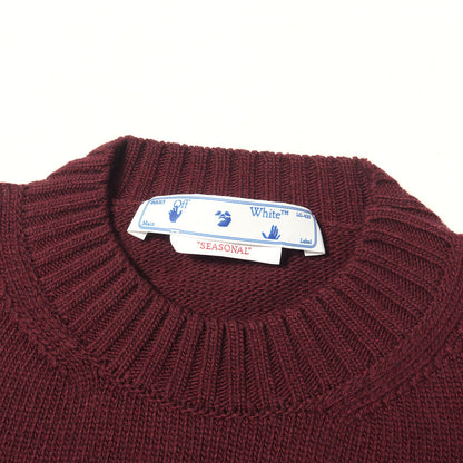 22AW カラーブロック オーバーサイズ クルーネック ウール ニット セーター (COLOR BLOCK OFF CREWNECK)
