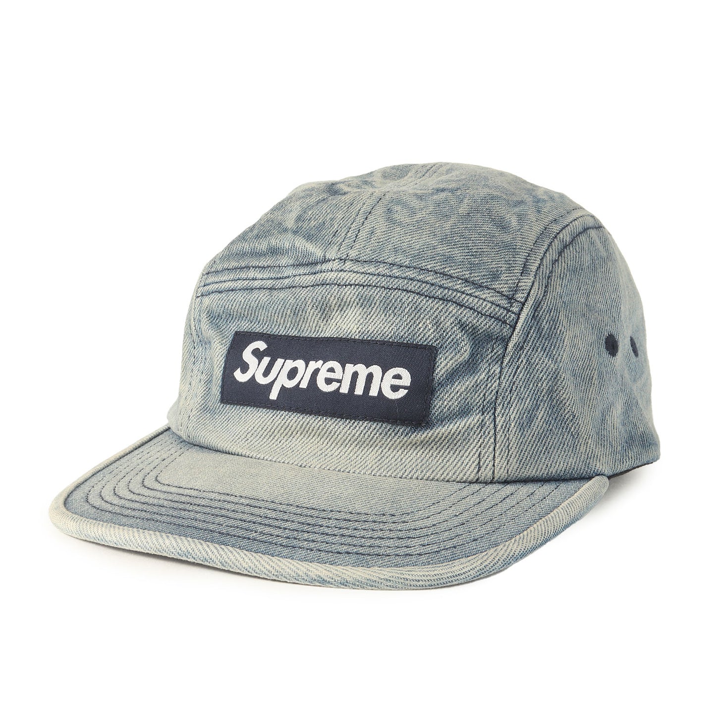 25AW ヴィンテージ加工 デニム BOXロゴ キャンプキャップ(Washed Chino Twill Camp Cap)