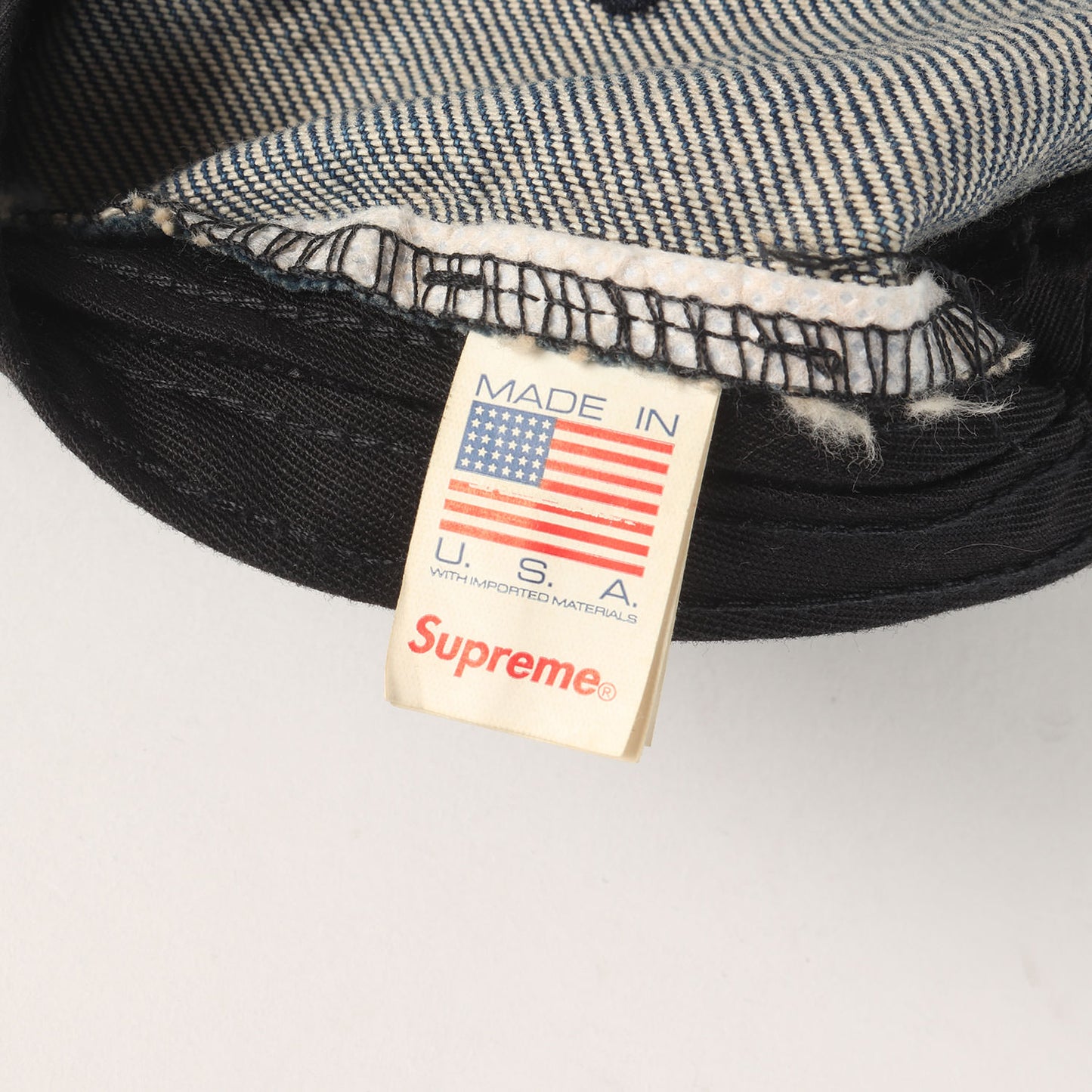 25AW ヴィンテージ加工 デニム BOXロゴ キャンプキャップ(Washed Chino Twill Camp Cap)