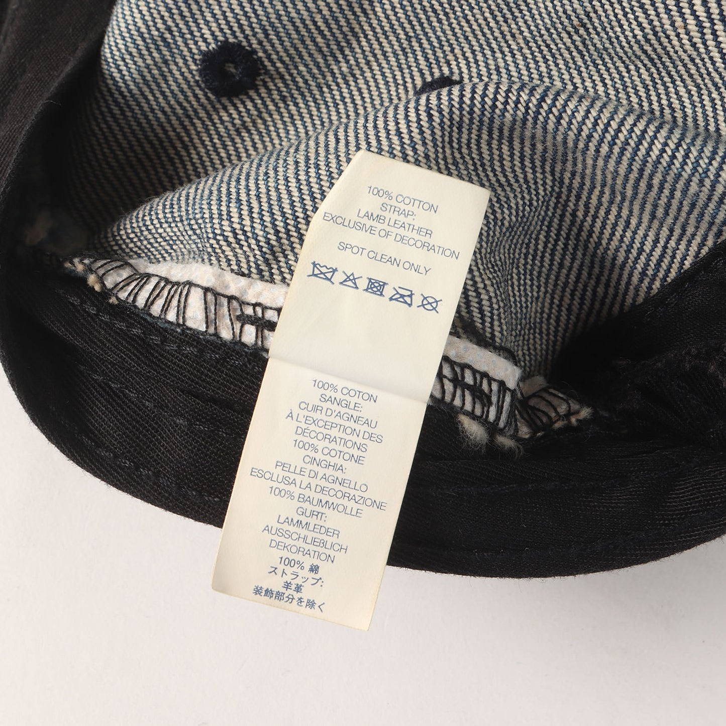 25AW ヴィンテージ加工 デニム BOXロゴ キャンプキャップ(Washed Chino Twill Camp Cap)