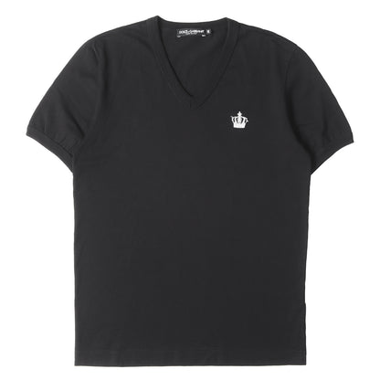 クラウン刺繍 Vネック Tシャツ